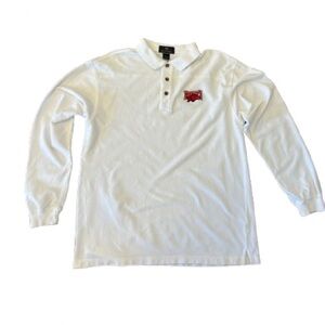 Antigua Men’s Arkansas Razorbacks White Polo with Buttons Size Medium